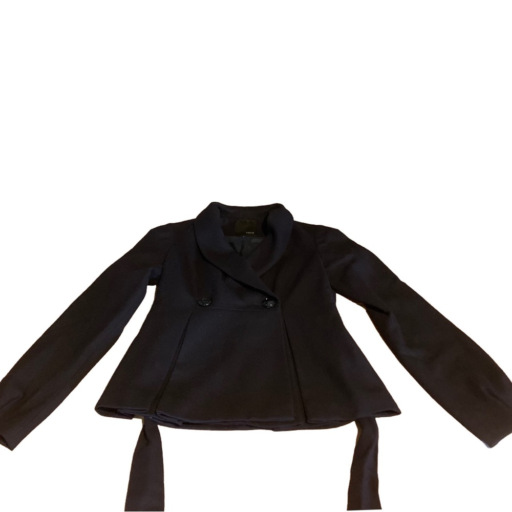 LIQUID NAVY BLUE WOOL BELTED BLAZER (2) - Picture 9 of 13